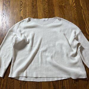 Monologue Korea Women’s Cream Raw Hey Pullover Sweater Oversized Jumper Size M/L